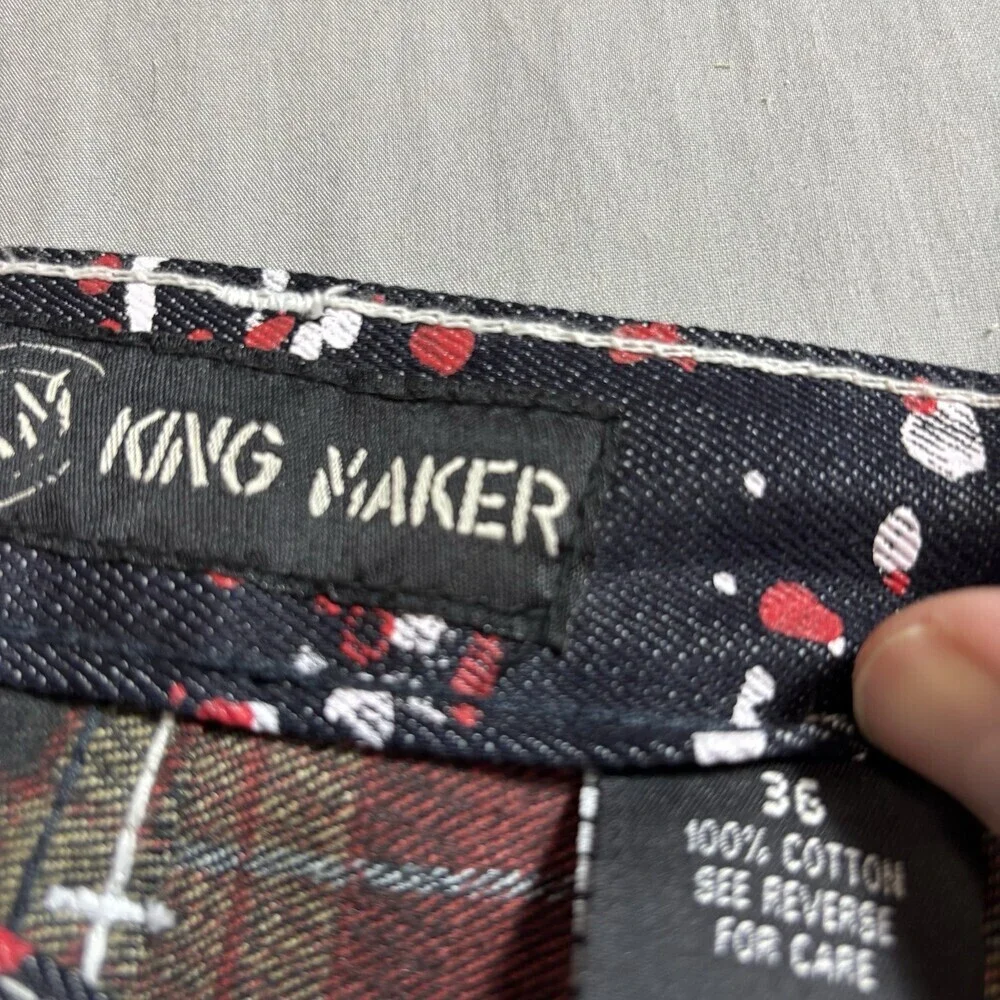 King Maker  Jeans  23  Jordan - Black Red White Men’s 36 Chicago Bulls